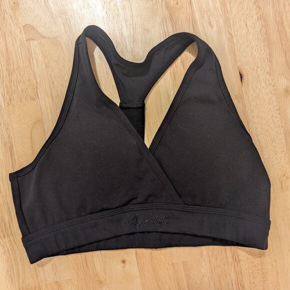 Alphalete Surface Laser Cut Wrap Bra - Black - S - Picture 4 of 5